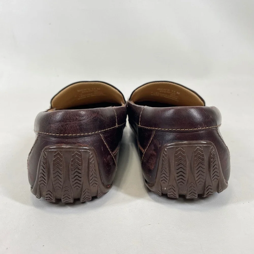 Sperry Top-Sider Mens Dark Brown Leather Driving Loafers STS10725 Size 11 M